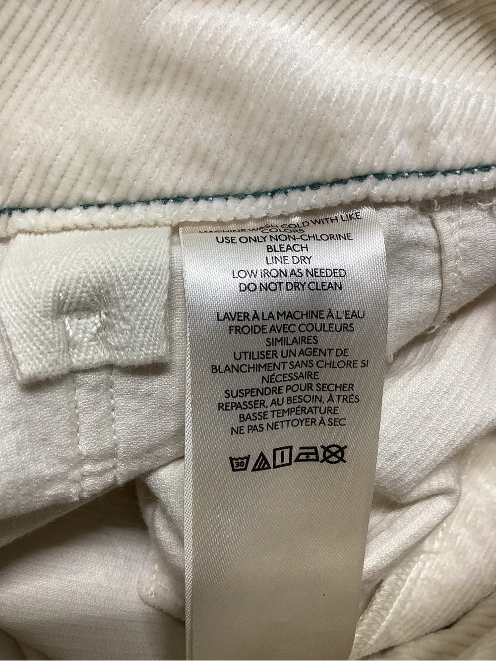 Anthropologie Maeve The Colette Cream Corduroy Cropped Pants - Picture 6 of 12